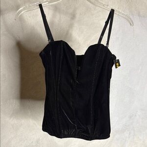 Spirit Black Sleeveless Bustier Bodysuit